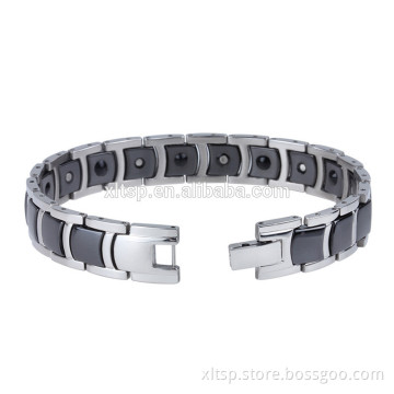 Mens bio energy bracelet germanium titanium bracelet japan